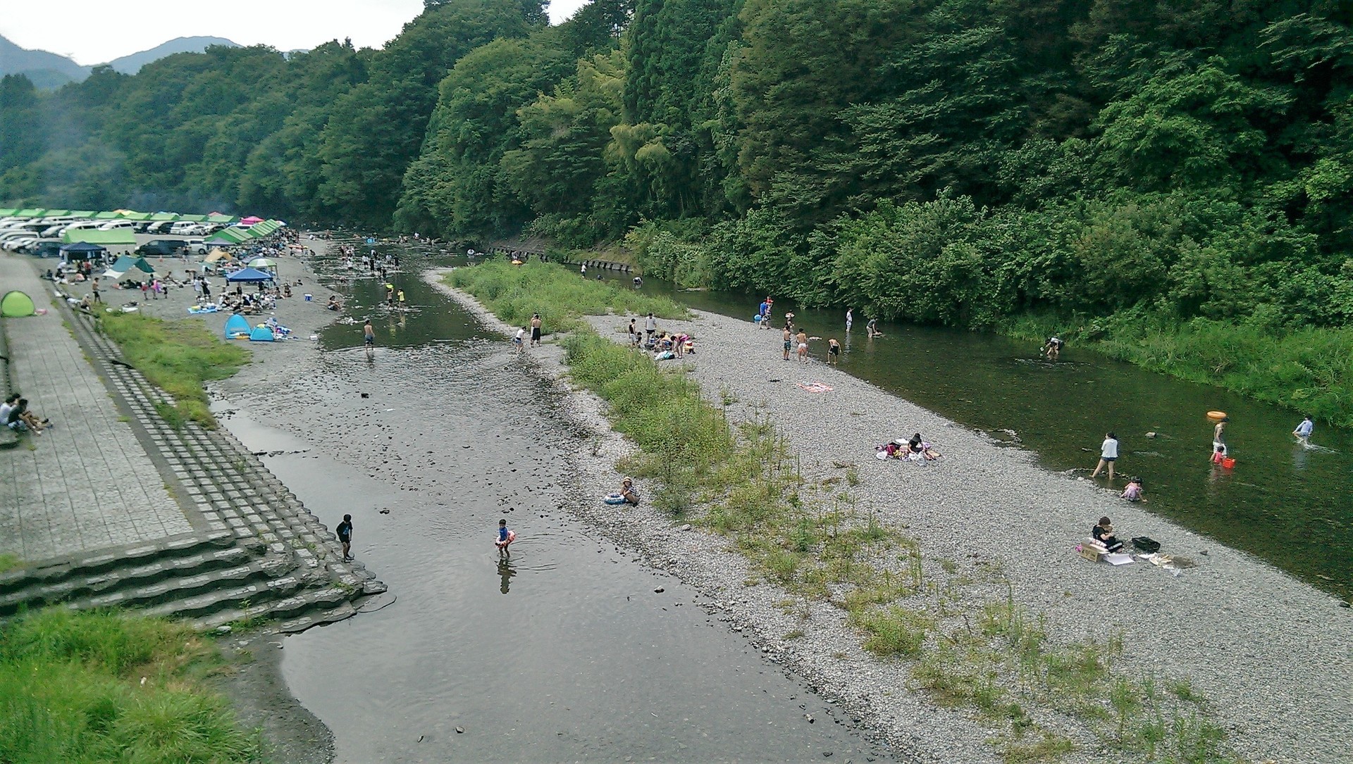 16年川遊び バーべーキュー 秋川橋河川公園バーベキューランド どこへ行こう そうだここへ行こう